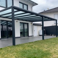 Terrasse couverte en aluminium certifiée CE pour usage résidentiel, auvent extérieur, patio, véranda