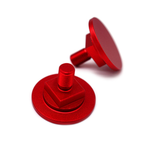Vis <span class=keywords><strong>de</strong></span> casque en aluminium rouge, tête ronde moletée, <span class=keywords><strong>pour</strong></span> moto, course, <span class=keywords><strong>protection</strong></span> <span class=keywords><strong>de</strong></span> la tête, équipement <span class=keywords><strong>de</strong></span> plein air, fixation par torsion, sécurisation - Product Image 5