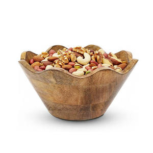 Bol à soupe et à salade en bois fait à la main, écologique, de style autocollant floral, adapté aux aliments, pour la maison et l'hôtel, bol à riz - Product Image 3
