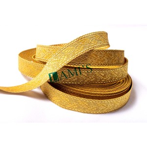 Cinta de encaje trenzada dorada OEM para vestimenta, ribete de encaje trenzado dorado para vestimenta - Product Image 4