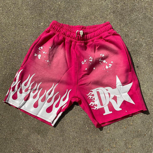 Pantalones cortos para correr de entrenamiento vintage con agua de lavado ácido de diseñador personalizado para hombre, transpirables, 100% de algodón, estilo Hip Hop callejero - Product Image 3