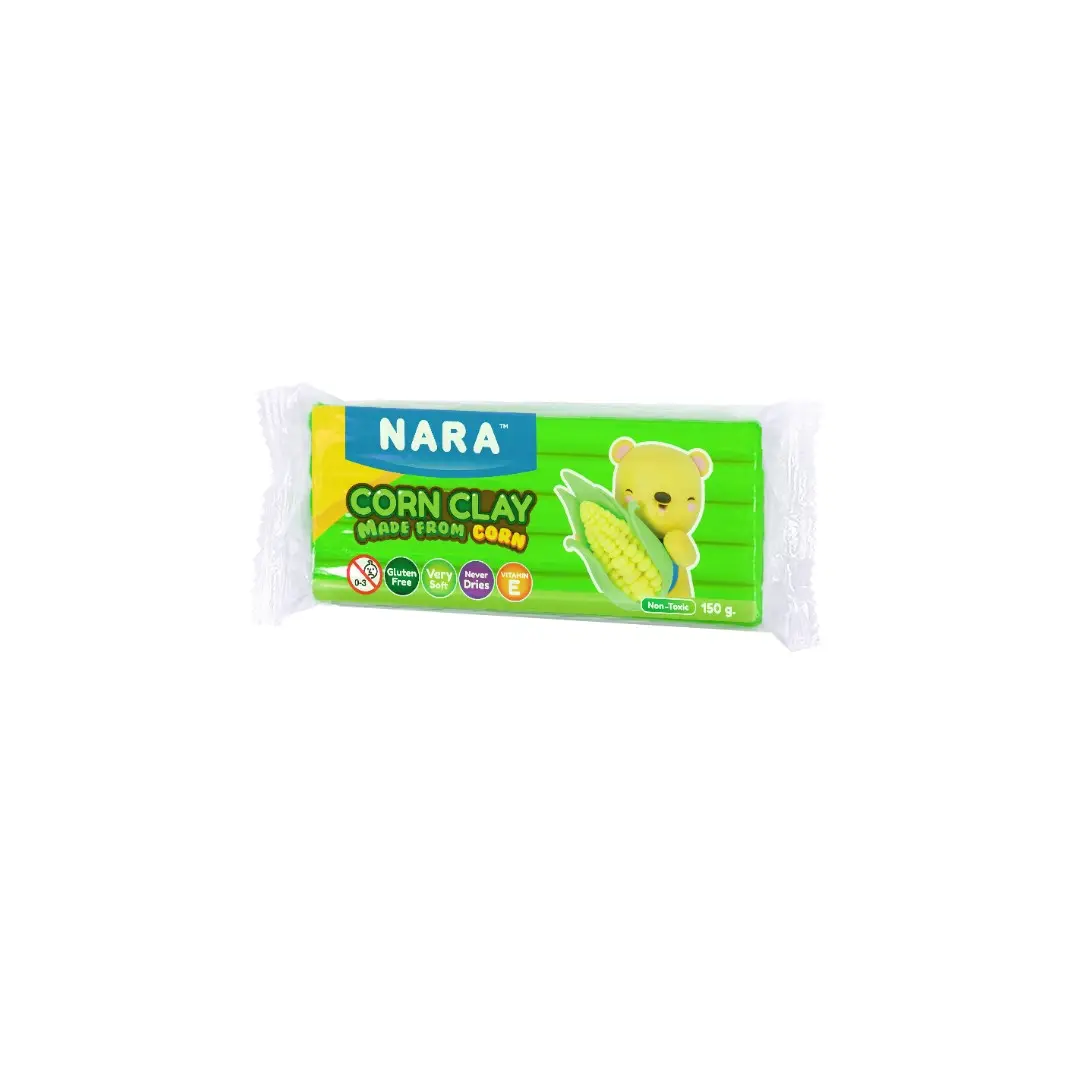 Зеленая неоновая кукурузная глина NARA 150 г.-таиланд продукт кукурузная глина для моделирования безглютеновая безопасная Нетоксичная отлично подходит для остановки движения, обучения