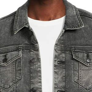 Chaqueta Vaquera de Mezclilla Lisa de Alta Calidad para Hombre, Manga Larga, Informal, para Exteriores, Invierno, Ropa de Calle - Product Image 3