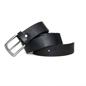 Cinturón de Cuero Suave para Hombre, Negro, Premium, Duradero, Ajustable, Elegante, Cómodo, Accesorio Moderno para Uso Diario - Product Image 4