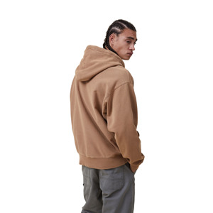 Pull à capuche en coton 100% épais pour hommes, sweat-shirt à fermeture éclair surdimensionnée, streetwear vintage délavé au soleil pour l'hiver - Product Image 4