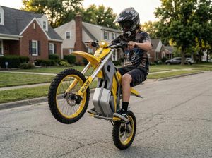 Motocicleta Eléctrica Todoterreno Flash de 4000W de Potencia Máxima, 35MPH, Motocross con Neumáticos Anchos, Suspensión de Alta Velocidad, Doble Freno, 48V 22.5A, 1 Año de Garantía - Product Image 4