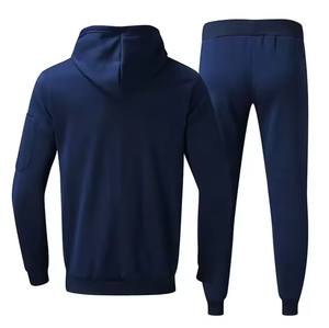 Survêtements pour hommes personnalisables en gros, fermeture éclair, haute qualité, 100% coton, ensemble décontracté confortable pour l'hiver, logo par sublimation, taille XL - Product Image 2