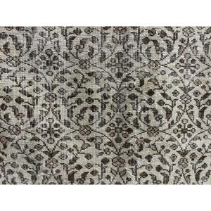 Turkish 4.1x7.5 ft Rug, Area Vintage Rug, <b>Brown</b> Ombr <b>Wool</b> Rug - Product Image 3