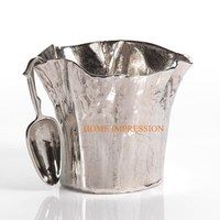 Nouveau seau à glace classique en acier inoxydable pour le vin, idéal pour les fêtes, taille et capacité personnalisables, durable, pour logo personnalisé