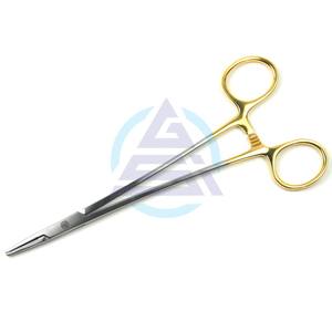Portaagujas TC Gold Handle Mayo Hegar | Portaagujas Mordazas dentadas Portaagujas insertado de carburo de tungsteno Proveedores - Product Image 1