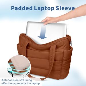 महिलाओं के लिए कस्टम बड़ी क्षमता वाली टोट बैग जिपर यात्रा के काम के लिए हल्का हैंडबैग जिपर हर जरूरी सामान टोट बैग - Product Image 4