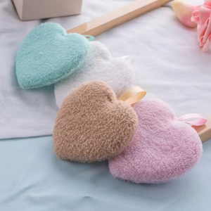 Ins doux en peluche Teddy forme de coeur porte-tétine en laine d'agneau pendentif chaînes câlin apaisant pépinière jouet <span class=keywords><strong>attache</strong></span>-sucette - Product Image 1