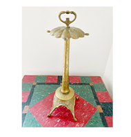 Porte-bijoux en laiton de qualité supérieure porte-bijoux double en forme d'arbre avec base en laiton massif attirer organisateur d'accessoires meilleur prix