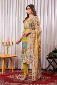 Vestido Salwar Kameez Pakistaní, Kurti de Algodón para Mujer, Manga Larga, Ropa de Fiesta India, Kurti de Algodón de Diseñador para Fiestas - Product Image 4