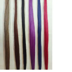 natural banana hair fiber dyed in custom made colors ideal for use as hair extensions by hair salons and beauty parlors