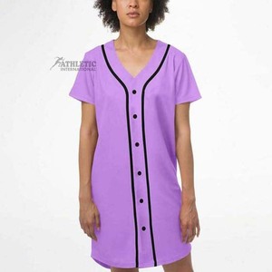 Jersey de béisbol Vestido Ropa deportiva Ropa de béisbol y softbol Algodón Poliéster Transpirable y secado rápido Mujeres Botón Jersey Camisas - Product Image 5