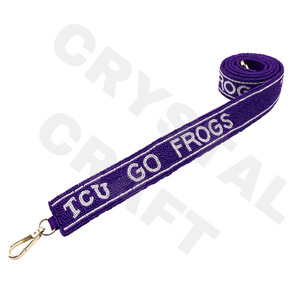 TCU Go frops สายกระเป๋าลูกปัดสีขาวและสีทองแบบมีสายคล้องกระเป๋าเครื่องประดับที่ทันสมัยสำหรับกระเป๋า - Product Image 1