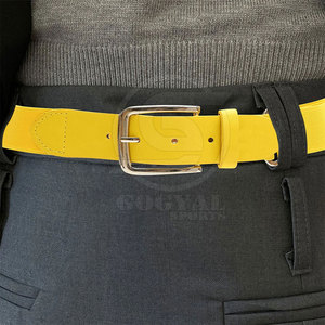 Ceinture de baseball au design unique, faible MOQ, couleur jaune, réglable, légère - Product Image 5