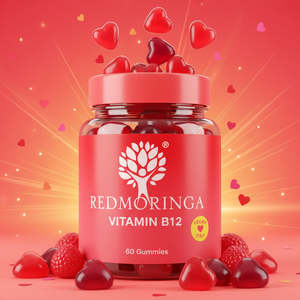RedMoringa Italie Vitamine B12 Gummies 60 Unités Énergie & Système Nerveux Complément Alimentaire en Gummies OEM Marque Privée - Product Image 1