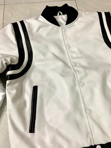 Haute qualité support personnalisé laine cuir Baseball Varsity vestes pour hommes hiver saison automne gros blanc toile Camouflage - Product Image 3