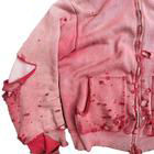 Sweat à capuche personnalisé de haute qualité avec applique zippée découpée et cousue avec broderie abîmée - Product Image 4