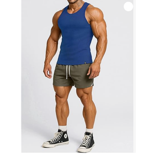 Camiseta sin mangas deportiva informal para hombre, cuello en U, tejido de punto en forma de secado rápido, talla grande - Product Image 1