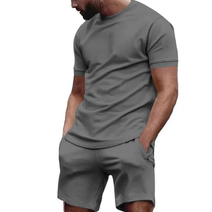 Vêtements de sport d'été pour hommes-T-shirt à manches courtes + short de sport-Séchage rapide, respirant et cool-Ensemble deux pièces de mode fitness - Product Image 3