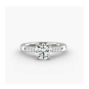 Premium Vintage Engagement Ring <b>Elegant</b> Design Stunning Side Diamonds Diamond Luxurious Timeless Proposal Silver Customized - Product Image 2