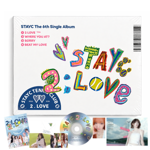 STAYC <span class=keywords><strong>2</strong></span>:LOVE Sexto Álbum Sencillo [Versión COURT ZINE] Photobook + CD + Photocard + Set de Postales + Tarjeta Aromática + Carta Música K-Pop - Product Image 1