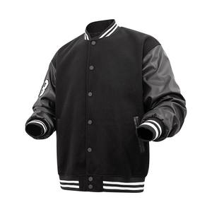 Veste universitaire d'hiver, col montant, personnalisable sur le devant, unisexe, couleurs unies, respirante, vêtements d'extérieur chauffants - Product Image 6