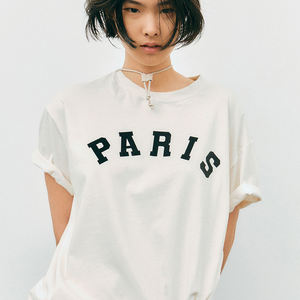 Conception personnalisée en gros 100% coton t-shirts pour femmes grande taille à manches courtes cou vêtements de sport bouton décoration bouffée - Product Image 6