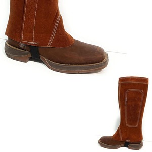 Demi chaps d'équitation de haute qualité Équipement en cuir de peau de vache Chaps en cuir véritable - Product Image 5