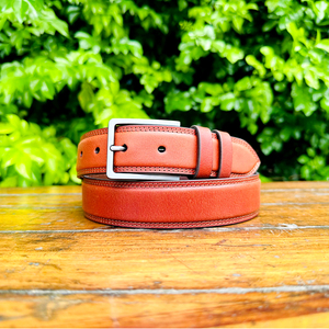 Ceinture décontractée réversible de qualité supérieure pour hommes, finition Nikhil bicolore, longueur personnalisée, cuir véritable avec boucle des deux côtés - Product Image 4