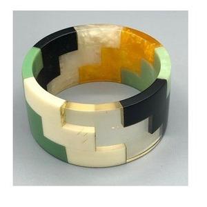 Gemelos hechos a mano personalizados altamente pulidos, brazalete de resina de moda de Estilo Vintage para mujeres de la India - Product Image 2