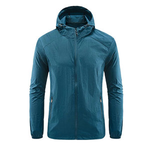 Veste fine respirante à séchage rapide et anti-UV pour homme, randonnée, pêche, cyclisme, sport, coupe-vent à capuche - Product Image 1