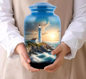 light house <b>urn</b> <b>for</b> <b>ashes</b> Adult Cremation <b>Urn</b> - Large Memorial Funeral Burial <b>Urns</b> - Product Image 5