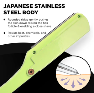 Rasoir traditionnel de couleur différente manuel salon de coiffure boutique couteau coupe rasage rasoir sourcil tête cheveux droits par ANAAIF - Product Image 3