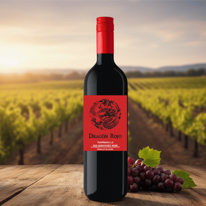Rượu vang đỏ Dragon Rojo, bán ngọt, 100% Tempranillo, 12% cồn, giống cây nho Tây Ban Nha, 0,75 lít, từ Castilla La Mancha. - Product Image 2