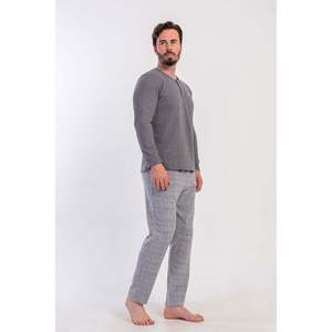 Conjunto de Pijama para Hombre CEPLI ERKEK JAKARLI INTERLOK XXL con Pantalón y Manga Larga - Color Humo - Product Image 2