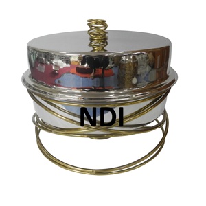 Finition nickelée fait à la main décoratif mariage chauffe-plat écologique restauration chauffe-plat en acier inoxydable - Product Image 4