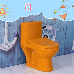 Inodoro Infantil de Cerámica <span class=keywords><strong>MUBI</strong></span> WC, Económico, de Piso, Colorido, para Guardería, Baño, Inodoro Infantil de Una Pieza - Product Image 3