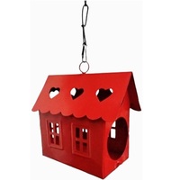 Fourniture d'usine Motif solide Cages à oiseaux en métal Couleur rouge Enduit Hôtel Jardin Décoration Pet Carriers dans divers Types
