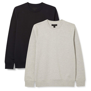 Logo personnalisé streetwear hommes sweat bord coupé polaire coton sans cordes ourlet brut sweatshirts pour hommes - Product Image 1