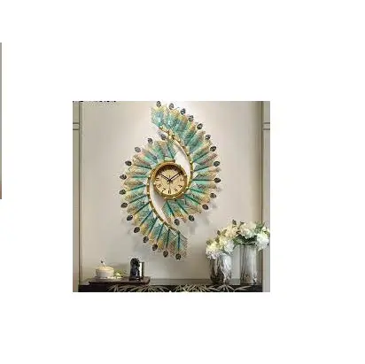 Horloge murale en laiton de haute qualité, décoration artistique, fleur en métal suspendue, artisanat de luxe et meilleur design, horloge murale en métal en laiton