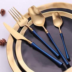 Ensemble de couverts en acier inoxydable durable, manche en bois, ensemble de couverts classiques pour un usage quotidien en cuisine - Product Image 5