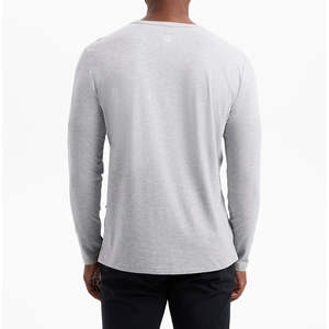 T-shirts de sport pour hommes de haute qualité, manches longues, 100% coton, séchage rapide, design uni, manches longues, t-shirts personnalisés avec un design vierge - Product Image 2