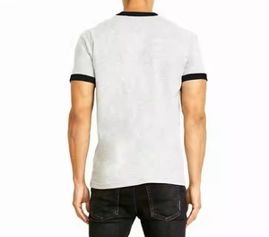 Logo personnalisé Ringer Shirt T-shirt rétro à col contrasté en gros pour hommes et femmes Usine de vêtements promotionnels Ringer Tee - Product Image 2