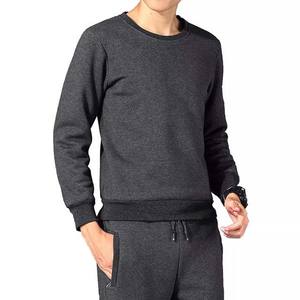 OEM personalizado para hombre sudadera logotipo personalizado cuello redondo impreso algodón polar llano básico de los hombres de invierno sudaderas de manga larga - Product Image 2