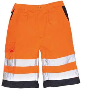 Personalizado de alta visibilidad reflectante de carga Multi bolsillos pantalones cortos de construcción de los hombres de alta visibilidad ropa de trabajo pantalones cortos de seguridad - Product Image 4