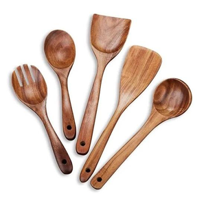 ช้อนไม้ด้ามยาวรักษ์โลก ขนาด 16 นิ้ว ทำจากไม้เนื้อแข็ง สำหรับงานปาร์ตี้ ใช้กับหม้อลึกและงานบรรจุกระป๋อง โดย Saniya Handicraft - Product Image 5